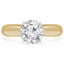 1/2 CT Round Lab Created Diamond Tapered Solitaire Engagement Ring in 14K Yellow Gold (MD240198)