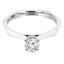 1 1/10 CTW Round Lab Created Diamond Tapered Solitaire with Accents Engagement Ring in 14K White Gold (MD240200)