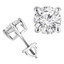 1/3 CTW Round Diamond 4-Prongs Stud Earrings in 14K White Gold (MD240206)