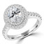 1 2/5 CTW Oval Diamond Cathedral Double Oval Halo Engagement Ring in 14K White Gold (MD240214)