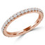 1/2 CTW Round Diamond 3/4 Way Semi-Eternity Anniversary Wedding Band Ring in 14K Rose Gold (MD240225)