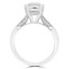 1 1/8 CTW Princess Diamond Cathedral Solitaire with Accents Engagement Ring in 14K White Gold (MD230229)