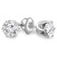 1 3/5 CTW Round Diamond 6-Prong Stud Earrings in 14K White Gold (MD240233)