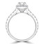 7/8 CTW Oval Diamond Cathedral Tapered Halo Engagement Ring in 14K White Gold with Accents (MD240249)