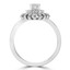 2/5 CTW Round Diamond Floral Halo Engagement Ring in 14K White Gold (MD240250)