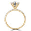 4/5 CTW Round Lab Created Diamond 6-Prong Solitaire with Accents Engagement Ring in 14K Yellow Gold (MD240266)