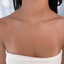 1/2 CT Round Lab Created Diamond 4-Prong Necklace in 14K White Gold (MD240271)