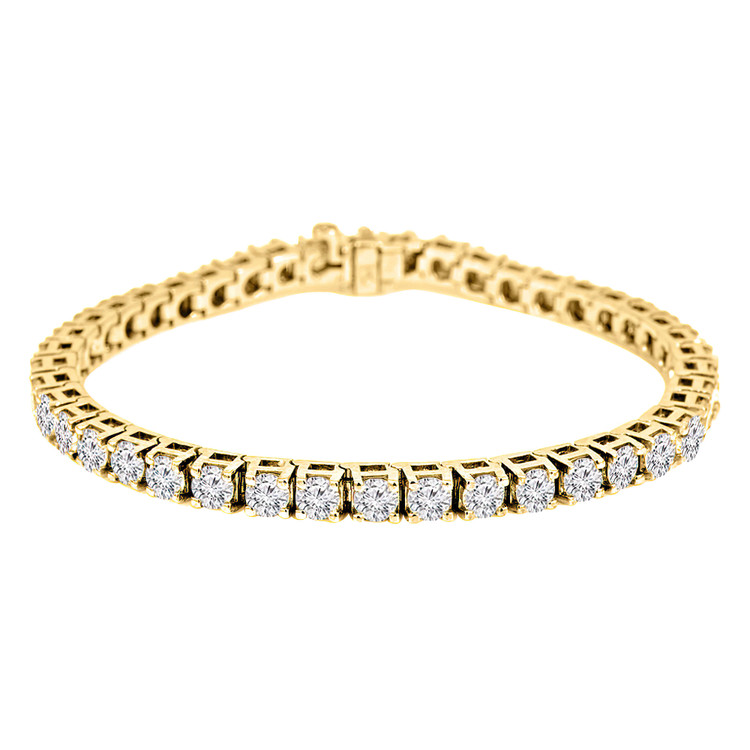 4 2/5 CTW Round Lab Created Diamond Tennis Bracelet in 14K Yellow Gold (MD240282)