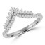 2/5 CTW Round Diamond Two-Row Tiara Shared Prong Semi-Eternity Anniversary Wedding Band Ring in 14K White Gold (MDR220210)