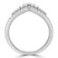 2/5 CTW Round Diamond Two-Row Tiara Shared Prong Semi-Eternity Anniversary Wedding Band Ring in 14K White Gold (MDR220210)