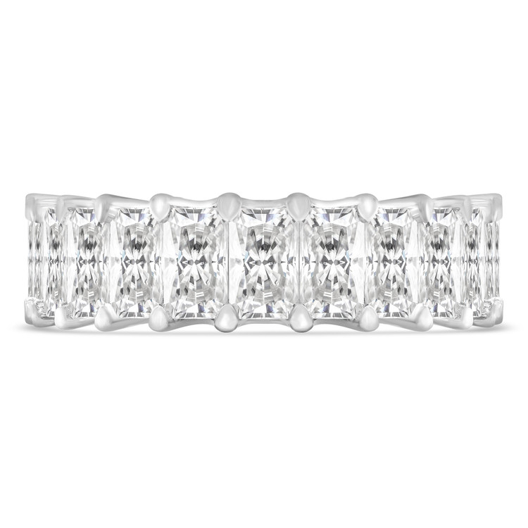 6 2/5 CTW Radiant Lab Created Diamond Full Eternity Anniversary Wedding Band Ring in 14K White Gold *Size 6.5 Only* (MD240313)