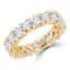 3 2/3 CTW Heart Lab Created Diamond Full Eternity Anniversary Wedding Band Ring in 14K Yellow Gold *Size 6.5 Only* (MD240314)