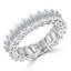 4 4/5 CTW Emerald Lab Created Diamond Full Eternity Anniversary Wedding Band Ring in 14K White Gold *Size 6 Only* (MD240322)