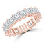 Lab Grown 5 1/4 to 6 1/2 CTW Full Eternity Princess Diamond Anniversary Wedding Band Ring in Rose Gold (MVSAR0012-R)