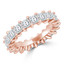 Lab Grown 3 9/10 to 4 3/4 CTW Full Eternity Princess Diamond Anniversary Wedding Band Ring in Rose Gold (MVSAR0013-R)