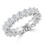 Lab Grown 3 9/10 to 4 3/4 CTW Full Eternity Princess Diamond Anniversary Wedding Band Ring in White Gold (MVSAR0013-W)