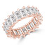Lab Grown 5 4/5 to 7 1/3 CTW Full Eternity Radiant Diamond Anniversary Wedding Band Ring in Rose Gold (MVSAR0014-R)