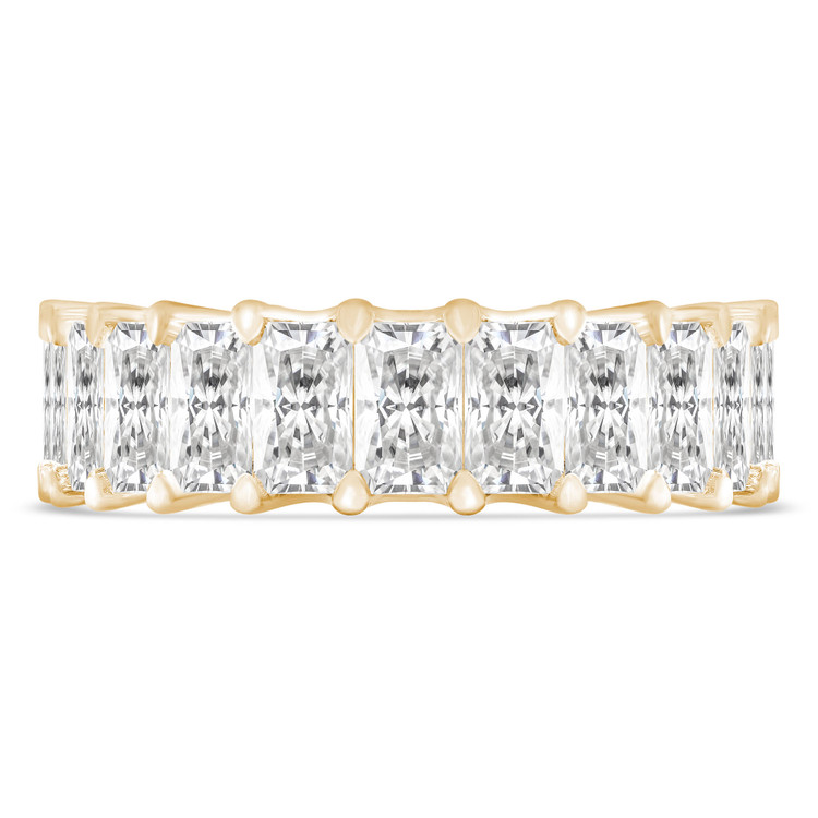 Lab Grown 5 4/5 to 7 1/3 CTW Full Eternity Radiant Diamond Anniversary Wedding Band Ring in Yellow Gold (MVSAR0014-Y)