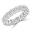 Lab Grown 5 7/8 to 7 2/5 CTW Full Eternity Asscher Diamond Anniversary Wedding Band Ring in White Gold (MVSAR0017-W)
