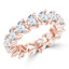 Lab Grown 4 1/10 to 5 1/3 CTW Full Eternity Heart Diamond Anniversary Wedding Band Ring in Rose Gold (MVSAR0019-R)