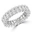 Lab Grown 3 7/8 to 5 CTW Full Eternity Radiant Diamond Anniversary Wedding Band Ring in White Gold (MVSAR0020-W)