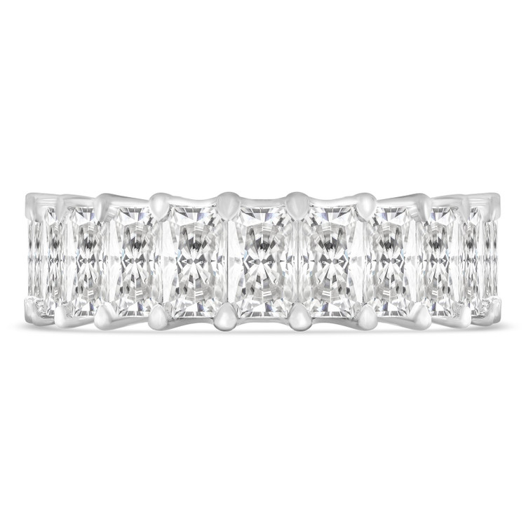 6 2/5 CTW Radiant Lab Created Diamond  Full Eternity Anniversary Wedding Band Ring in 14K White Gold *Size 6.5 Only* (MD240313)