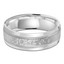 7 MM with High Polish Edges Modern Mens Wedding Band in White Gold (MDVB0773)