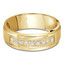 7 MM Diamond Mens Wedding Band in Yellow Gold (MDVB0867)