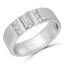 7 MM Diamond Mens Wedding Band in White Gold (MDVB0954)