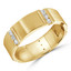 7 MM Diamond Mens Wedding Band in Yellow Gold (MDVB0978)