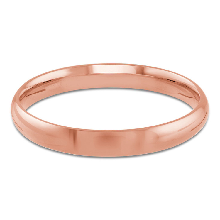 3 MM Comfort Fit Classic Womens Wedding Band in Rose Gold (MDVBC0001-3MM-R)