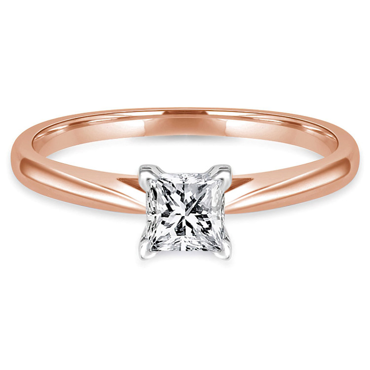 Princess Diamond Solitaire Engagement Ring in Rose Gold (MVS0029-R)