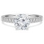 Round Diamond Solitaire with Accents Engagement Ring in White Gold (MVS0053-W)