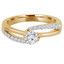 Round Diamond Bypass Solitaire with Accents Engagement Ring in Yellow Gold (MVS0087-Y)