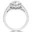 Round Diamond Round Halo Engagement Ring in White Gold (MVS0091-W)