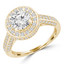 Round Diamond Round Halo Engagement Ring in Yellow Gold (MVS0097-Y)