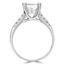 Princess Diamond Two-Row Solitaire with Accents Engagement Ring in White Gold (MVS0124-W)