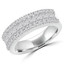 1 1/4 CTW Princess Diamond Semi-Eternity Wedding Band Ring in 14K White Gold (MDR150005)