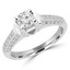 Round Diamond Solitaire with Accents Engagement Ring in White Gold (MVS0132-W)