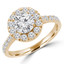 Round Diamond Round Halo Engagement Ring in Yellow Gold (MVS0133-Y)
