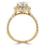 Round Diamond Cushion Halo Engagement Ring in Yellow Gold (MVS0151-Y)