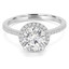 Round Diamond Round Halo Engagement Ring in White Gold (MVS0182-W)