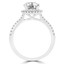 Round Diamond Round Halo Engagement Ring in White Gold (MVS0182-W)