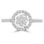 2/5 CTW Round Diamond Promise Halo Cluster Engagement Ring in 14K White Gold (MDR150001)
