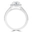 Round Diamond Round Halo Engagement Ring in White Gold (MVS0199-W)