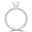 Round Diamond Three-Row Solitaire with Accents Engagement Ring in White Gold (MVS0222-W)