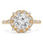 Round Diamond Vintage Halo Engagement Ring in Yellow Gold (MVS0237-Y)