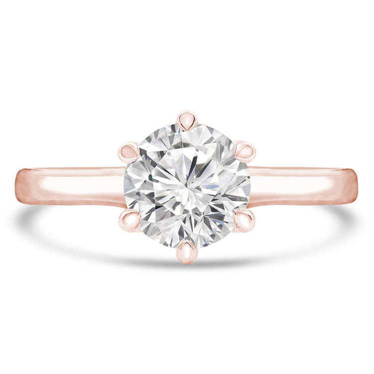 Round Diamond 6-Prong Solitaire Engagement Ring in Rose Gold (MVS0266-R)