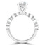 Round Diamond Tiara Solitaire with Accents Engagement Ring in White Gold (MVS0295-W)