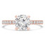 Round Diamond Solitaire with Accents Engagement Ring in Rose Gold (MVS0301-R)